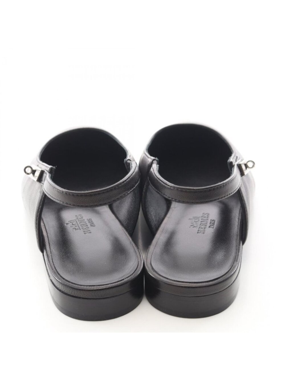 Hermes Sandals Bree Kelly Buckle Black Leather - Picture 9 of 9